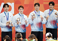 수영 남자 혼계영 400m, 한국 신기록으로 동메달 [아시안게임]