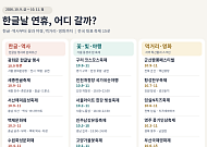 한글날 연휴, 어디로 갈까?…전국 주요 축제 정리