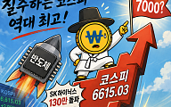 [AI 코인패밀리 만평] 7000 고지가 눈 앞에