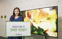 G마켓, 65형 대형 TV  50만 원대에 한정 판매