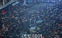 [포토]광화문 광장의 우산행렬 '박근혜 퇴진' 집회