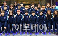 [포토]여자축구대표팀 '평양 양각도 호텔에서 파이팅!'