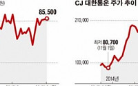 지난 4년간… CJ그룹주, 두 자릿수 상승
