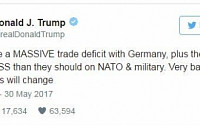트럼프, 메르켈에게 다시 공격 포문 열어…“엄청난 무역흑자, 독일은 매우 나빠”