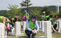 코오롱 임직원, 국립 서울현충원에서 묘역 정화 활동
