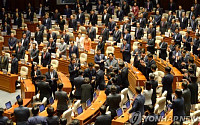 문 대통령 시정연설에 민주당 15번 박수…한국당, 침묵 속 ‘피켓항의’