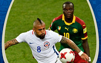 [2017 컨페더레이션스컵] 칠레, 카메룬에 2-0 승…비달 선제골-바르가스 쐐기골