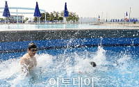 [포토] 한강 수영장 속으로 '풍덩'