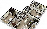 GS건설, 업계 최초 한지붕 3가구 임대주택 개발