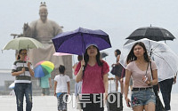 [포토]전국 장마전선영향 '우산을 쓰고 걸어요'