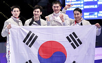 한국 男펜싱 사브르 단체, 세계선수권 사상 첫 금메달 + '그랜드슬램'…&quot;펜싱도 효자 종목 추가?&quot;