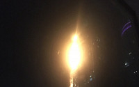 두바이 86층 건물 '토치타워' 화재…현지 네티즌들이 SNS에 올린 사진
