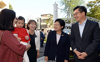 [포토] 직장어린이집 찾은 김동연-정현백