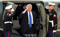 [포토]캠프 험프리 도착한 '도널드 트럼프 대통령'