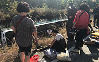 태국서 한국인 관광객 태운 버스 전복돼 14명 부상