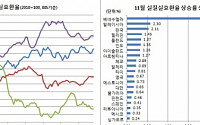 11월 원화 실질실효환율 상승률 61개국중 3위..수출경쟁력에 노란불