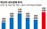 국산차 내수시장 회복세…기아차 국내외 할인공세 주효