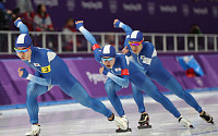 [평창 동계올림픽] 남자 팀추월 대표팀, 은메달 획득