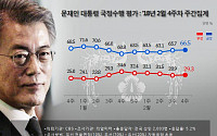 문재인 대통령 국정지지율 66.5% ‘유지’… 민주당 50%