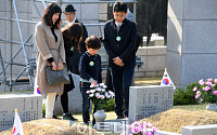 [포토] 4.19혁명 58주년, 민주묘지 찾은 가족들