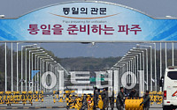 [포토] 남북정상회담 D-2, 바리케이드 추가 설치되는 통일대교