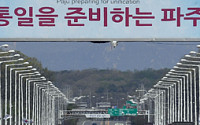 [포토] 남북정상회담 이틀 전, 통일대교에 추가 설치되는 바리케이드