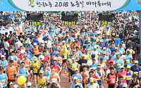 [포토] 출발하는 노동절 마라톤 대회 참가자들