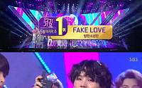 ‘인기가요’ 방탄소년단, ‘FAKE LOVE’로 1위…음방 3관왕 ‘왕의 귀환’