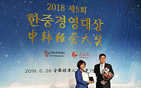 스마트에프앤디, ‘2018 한중경영대상’서  韓ㆍ中 경제협력상 수상