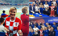 크로아티아 대통령, 라커룸 인증샷 눈길…선수들과 어깨동무 ‘기쁨의 발 구르기’