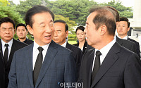 [포토] 자유한국당 김성태-김병준, '화기애애'