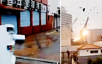 [영상] 자판기 날아가고 트럭 넘어지고… 일본 태풍 '제비' 강타한 오사카