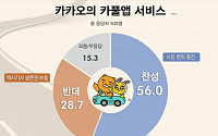 리얼미터 &quot;카카오 카풀 도입 찬성 56% VS 반대 28.7%&quot;…택시업계 반발 속 시민들은 '편의증진'에 한표!