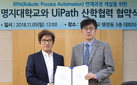 명지대, 유아이패스코리아와 산학협력 협약식 개최