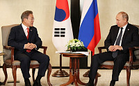 문 대통령, 푸틴 대통령과 북한 제재 완화 포괄적 대화 나눠