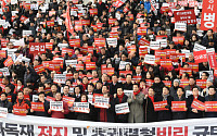 [포토] 자유한국당 국회에서 당원들과 규탄대회