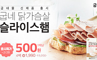 굽네몰, ‘닭가슴살 슬라이스햄’ 출시 기념 3300원→500원 할인판매