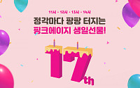 핑크에이지, 17주년 기념 할인 행사…애플 에어팟·다이슨 슈퍼소닉 드라이기·입생로랑 틴트가 '17원'!