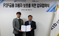 한국P2P금융협회-KTB신용정보, 'P2P금융' 이용자 보호 위해 맞손