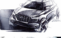 현대차, 코나 아랫급 SUV '베뉴' 디자인 스케치 공개