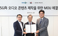 KT, EBSㆍ지니뮤직과 '5G 오디오 콘텐츠' 제작