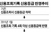 신용조회 횟수 많아도 '등급 그대로'