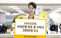 KB국민은행, 업계 최초 수탁고 200조 원 달성