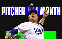 [MLB] 류현진, 5월 이달의 투수상 수상…박찬호 이후 한국 선수로 두 번째