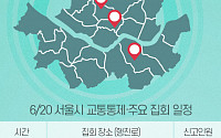 [교통통제 확인하세요] 6월 20일, 서울시 교통통제·주요 집회 일정
