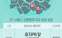 [교통통제 확인하세요] 7월 1일, 서울시 교통통제·주요 집회 일정