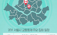 [교통통제 확인하세요] 7월 31일, 서울시 교통통제·주요 집회 일정