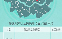 [교통통제 확인하세요] 9월 6일, 서울시 교통통제·주요 집회 일정