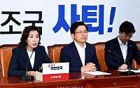[포토] 나경원 한국당 원내대표 '조국 사퇴'