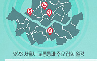 [교통통제 확인하세요] 9월 23일, 서울시 교통통제·주요 집회 일정